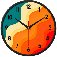 Karana Fashion (KW-40) 12-Inch Modern Abstract Retro Wavy Premium Wall Clock image