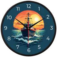 Karana Fashion (KW-46) Premium 12-Inch Decorative Wall Clock - Artistic Ship image