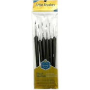 Keep Smiling Detail and liner Artist Brush Paint Brush 6 pcs black round set- Suitable for Water and Acrylic and Oil color paint