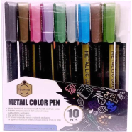 Keep Smiling Metal Marker Gel Colour Pen - (10Pcs) image