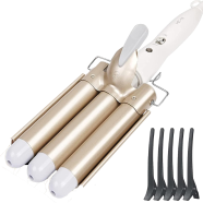 Kemei Household Five Barrels Ceramic Heating Curling Iron Rapid Heating Up Professional Big Wave Hair Curler image