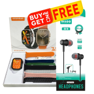 Keqiwear KW28 Ultra 3 Multi-Function 7 1 Smartwatch (Buy 1 Get 1 Reeoo RX10 L-Plug Earphone FREE) image