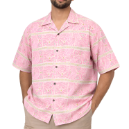 Khadem's Taat Cotton Open Collar Half Shirt for Men image