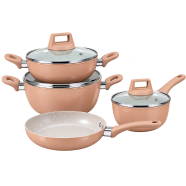 Kiam 7 Piece Ceramic Coating Granite Non Stick Cookware Set (Induction Cooker Supported) image