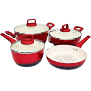 Kiam 7 Piece Ceramic Coating Granite Non Stick Cookware Set (Induction Cooker Supported) image