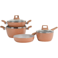 Kiam 7 Piece Ceramic Coating Granite Non Stick Cookware Set (Induction Cooker Supported) image