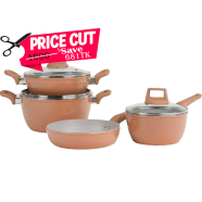 Kiam 7 Piece Ceramic Coating Granite Non Stick Cookware Set (Induction Cooker Supported) image