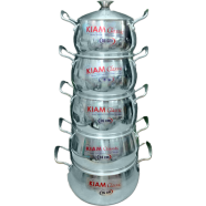 Kiam Heavy Thick Base Belly Shape Saucepan 10 in 1 set icon
