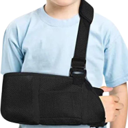 Kids Arm Sling With Waist Strap : Breathable Shoulder Immobilizer For Ages 0-6 Fits Left Or Right Arm For Broken Arms And Shoulder Injuries image