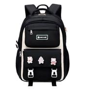 Kids Backpack Children School Bags Waterproof Primary Schoolbag Book Bag Black image