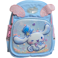 Kids Cartoon School Bag Cute Glitter Wings Spacious Multi Pocket Backpack image