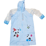 Kids Cartoon Waterproof Boys and Girls Long Raincoat With School Bag Space (Any Design) image