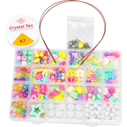 Kids Girls DIY Bracelet Beads Kit with 24 Compartments Jewelry Making Box 1 Set icon