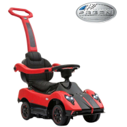 Kids Ride On Licensed Pagani Zonda Push Car With Pull Handle - Yellow image