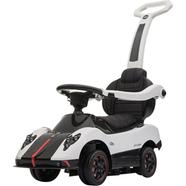 Kids Ride On Licensed Pagani Zonda Push Car With Pull Handle - White image