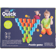 Kids educational toys speed stacking cup 3 in 1 building block pitching ball plastic image