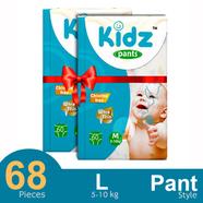 Kidz pant System Baby Diaper (L Size) (5-10 kg) (68 pcs)