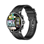 Kieslect KR2 Calling 1.43 Inch FHD Amoled Smart Watch (Double Strap Protector)- Black image