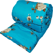 King Size Comforter With Full Cotton Fabric 84×90 Inch European Winter Comforter (1pcs Box) Blue image