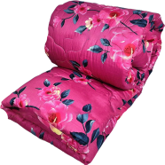 King size Comforter with full cotton fabric 84*90 inch European winter Comforter (1pcs Box) Pink image