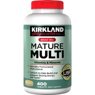 Kirkland Signature Adult 50 Plus Mature Multi Vitamins And Minerals – 400 Tablets image