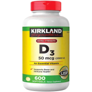 Kirkland Signature Extra Strength D3 50 mcg - 600 Softgels -338753112 image