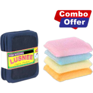 Kitchen Lusni Standard Quality (4 pcs) And Dish Washer (4 pcs) Total 8 Pieces Combo Set image