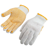 Knitted Cotton And PVC Dotted Hand Gloves For Construction Industrial Welding Kitchen Gardening Household Work-12 pair image