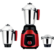 Konka Master Chef Mixer Grinder 3 Jar (1200W) Red image