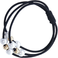 Korean Creative Hair Rope, Versatile Pearl Hair Tie, Beaded Multi-layer Hair Tie -3 Pcs image