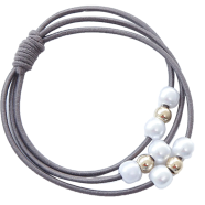 Korean Creative Hair Rope, Versatile Pearl Hair Tie, Beaded Multi-layer Hair Tie -3 Pcs image