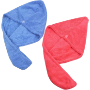 Korean Solid Color Absorbent Dry Hair Towel and Shower Cap - 1 pcs icon