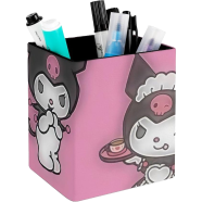 Kromi-chan Leather Pen and Pencil Stand – Square Pen Holder, Multi-purpose Desk Organizer for Stationery, Remote and Small Items, Large Capacity icon