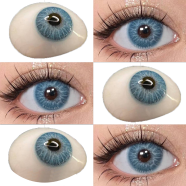 Ksseye Cyprus Blue Color Contact Lens with Lens Kit Box For Men And Women.New Ksseye Cyprus Series - #cyprusBlue image