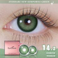 Ksseye Sem.Por.Na Green Color Contact Lens with Lens Kit Box image