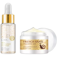 LAIKOU 24k Gold Face Serum and Extract Face Cream 25 gm (Combo) image