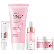 LAIKOU Japan Sakura Brightening Set (Serum/ Eye Cream/ Cleanser/ Cream) Skin Care Set 4pcs image