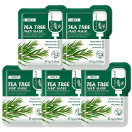 LAIKOU Tea Tree Mud Mask Moisturizing Oil Control Anti Wrinkle Deep Cleansing Shrink Pore Plant Essence Face Mask Skin Care - 5pcs image