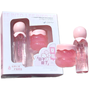 LEE INTO Strawberry Lightweight Lips Set Clear Glass Moisturizing Lip Balm Transparent Lip Oil Hydrating Jelly Day and Night Lip Mask Settle image