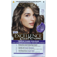 L'Oreal Excellence Cool Creme Triple Care Routine - 7.11 Ultra Ash Blonde image
