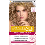 L'Oreal Excellence Creme Triple Care Colour - 7.31 Natural Dark Caramel Blonde image