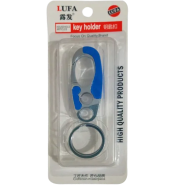 LUFA Silver Blue Antique Metal Keychain For Men Stylish Or Girl Key Ring Hook Keychain Holder For Bikes Car Random image