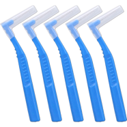 L Shaped Interdental Brushes for Between Teeth and Gums,5pcs Angle Interdental Brushes, Brush Micro Tight Cleaner, Plaque Removal, 6 Sizes(Blue), 5pcs Angle Interdental Brushes, L Shaped Interde image