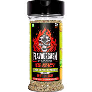 Laajawab Flavourgasm Chilli Lime Seasoning with Bhut Jolokia | 2X Spicy Lemon Pepper Masala for Fruits, Chaats, Salads, Chicken, Tacos, Grill, Snacks, Lemonade | Bold Tangy Heat | No MSG or Additives; 85g image