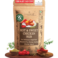 Laajawab Hot and Sweet Barbeque Marinade Rub For Superfast and Delicious Bbq, Grill Chicken Preparation 130gm image