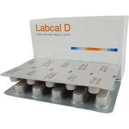 Labcal-D 500 mg Plus 200 IU 10's Strip Tablet icon