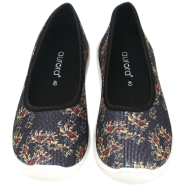 Ladies walking shoe Black and golden image