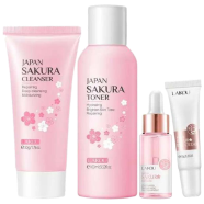Laikou Sakura Face Care Combo(Cleanser/Face Toner/Serum/Eye Cream) Set 4 Pcs image
