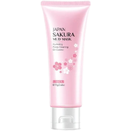 Laikou Sakura Mud Mask Deep Clean Whitening Remove Blackhead Exfoliating Shrink Pores Oil Control Repair Refine Pores Face Care 75gm image