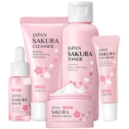 Laikou Sakura Skin Care Mask/ Cream / Cleanser / Serum / Eye Cream Set 5pcs image